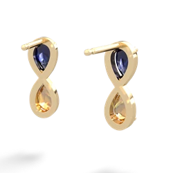 Sapphire Infinity 14K Yellow Gold earrings E5050