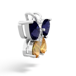 Sapphire Butterfly 14K White Gold pendant P2215