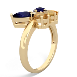 Sapphire Butterfly 14K Yellow Gold ring R2215