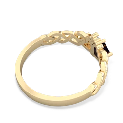 Sapphire Heart To Heart Braid 14K Yellow Gold ring R5870