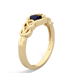 Sapphire Celtic Love Knot 14K Yellow Gold ring R5420