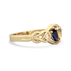 Sapphire Celtic Love Knot 14K Yellow Gold ring R5420