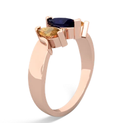 Sapphire Three Peeks 14K Rose Gold ring R2433