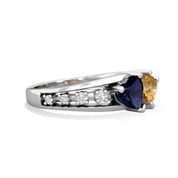 Sapphire Heart To Heart 14K White Gold ring R3342