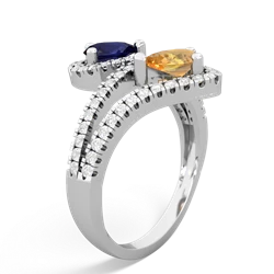 Sapphire Diamond Dazzler 14K White Gold ring R3000