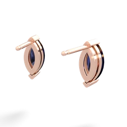 Sapphire 8X4mm Marquise Stud 14K Rose Gold earrings E1701