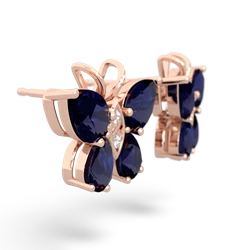 Sapphire Butterfly 14K Rose Gold earrings E2215