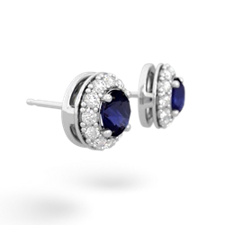 sapphire halo earrings