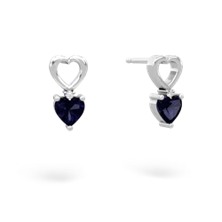 sapphire love earrings