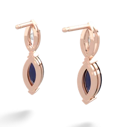 Sapphire Marquise Drop 14K Rose Gold earrings E5333