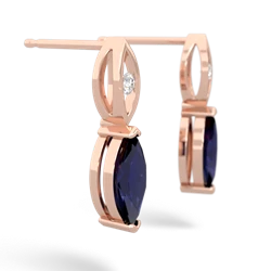 Sapphire Marquise Drop 14K Rose Gold earrings E5333