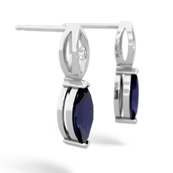 Sapphire Marquise Drop 14K White Gold earrings E5333