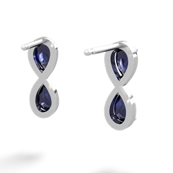 Sapphire Infinity 14K White Gold earrings E5050