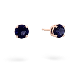 Sapphire 5Mm Round Stud 14K Rose Gold earrings E1785