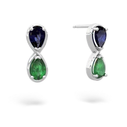 Sapphire Infinity 14K White Gold earrings E5050