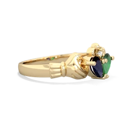 Sapphire 'Our Heart' Claddagh 14K Yellow Gold ring R2388