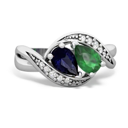 Sapphire Summer Winds 14K White Gold ring R5342