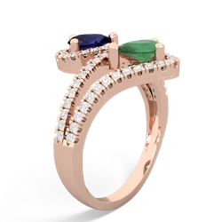 Sapphire Diamond Dazzler 14K Rose Gold ring R3000