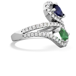 Sapphire Diamond Dazzler 14K White Gold ring R3000