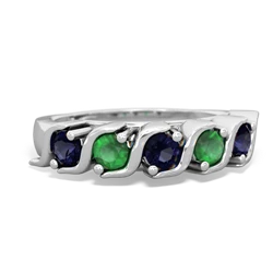 Sapphire Anniversary Band 14K White Gold ring R2089