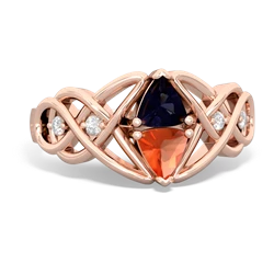 Sapphire Keepsake Celtic Knot 14K Rose Gold ring R5300