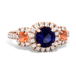 Sapphire Regal Halo 14K Rose Gold ring R5350