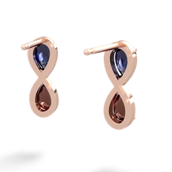 Sapphire Infinity 14K Rose Gold earrings E5050