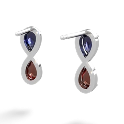 Sapphire Infinity 14K White Gold earrings E5050