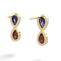 Sapphire Infinity 14K Yellow Gold earrings E5050