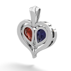 Sapphire Two Become One 14K White Gold pendant P5330