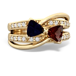 Sapphire Bowtie 14K Yellow Gold ring R2360