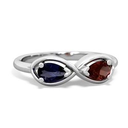 Sapphire Infinity 14K White Gold ring R5050