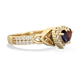 Sapphire Celtic Knot Two Hearts As One 14K Yellow Gold ring R2644HRT