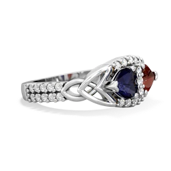 Sapphire Sparkling Celtic Knot 14K White Gold ring R2645