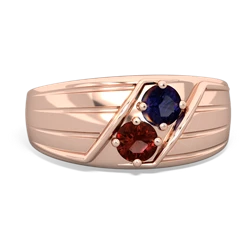 Sapphire Men's Streamline 14K Rose Gold ring R0460