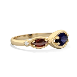 Sapphire Milgrain Marquise 14K Yellow Gold ring R5700