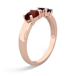 Sapphire Pear Bowtie 14K Rose Gold ring R0865