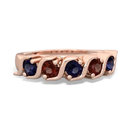 Sapphire Anniversary Band 14K Rose Gold ring R2089