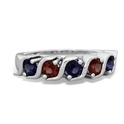 Sapphire Anniversary Band 14K White Gold ring R2089