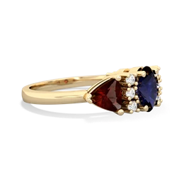 Sapphire Antique Style Three Stone 14K Yellow Gold ring R2186