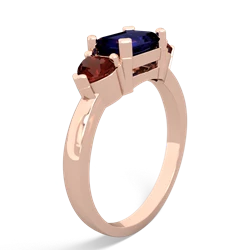 Sapphire Three Stone 14K Rose Gold ring R5235