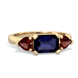 Sapphire Three Stone 14K Yellow Gold ring R5235