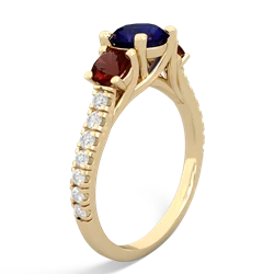 Sapphire Pave Trellis 14K Yellow Gold ring R5500