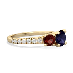 Sapphire Pave Trellis 14K Yellow Gold ring R5500