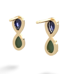 Sapphire Infinity 14K Yellow Gold earrings E5050