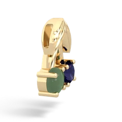 Sapphire Sweet Cherries 14K Yellow Gold pendant P7001