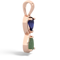 Sapphire Infinity 14K Rose Gold pendant P5050