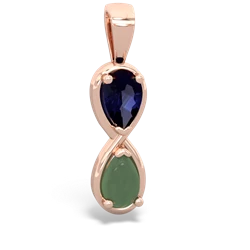 Sapphire Infinity 14K Rose Gold pendant P5050