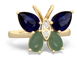 Sapphire Butterfly 14K Yellow Gold ring R2215