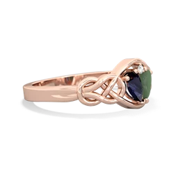 Sapphire Celtic Love Knot 14K Rose Gold ring R5420